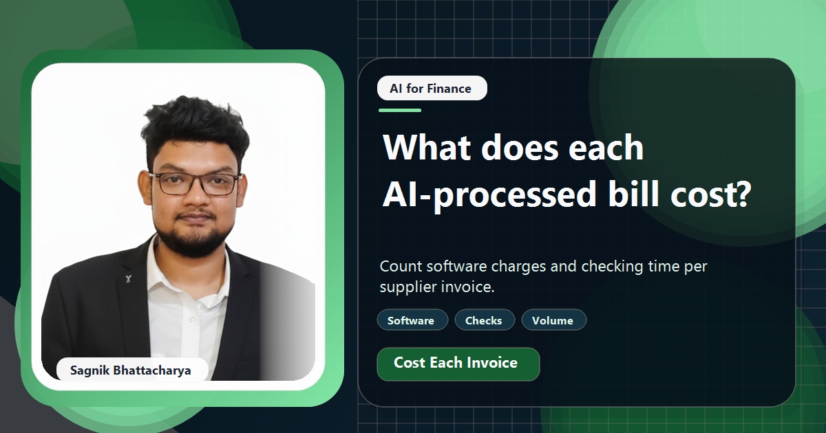 Coding Liquids tutorial cover featuring Sagnik Bhattacharya for How Much Does Automated Invoice Processing Cost per Invoice?