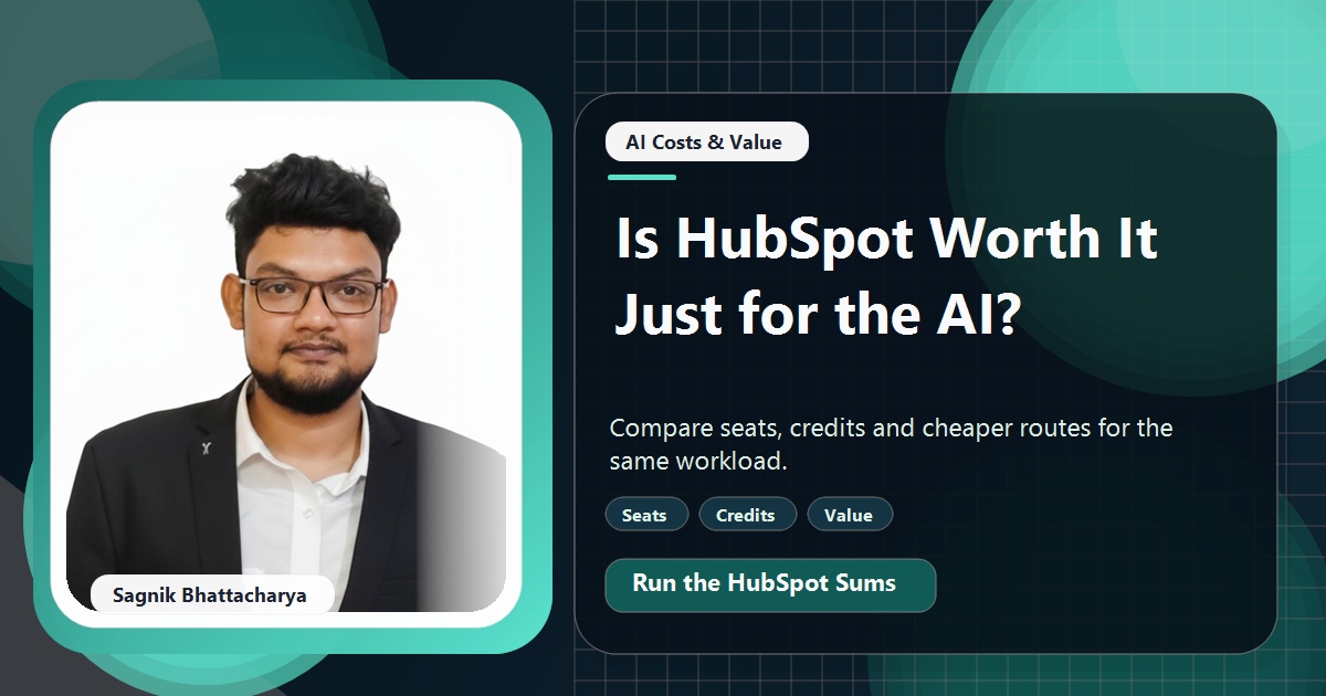 Coding Liquids tutorial cover featuring Sagnik Bhattacharya for Is HubSpot Worth Paying For Just for Its AI Features?