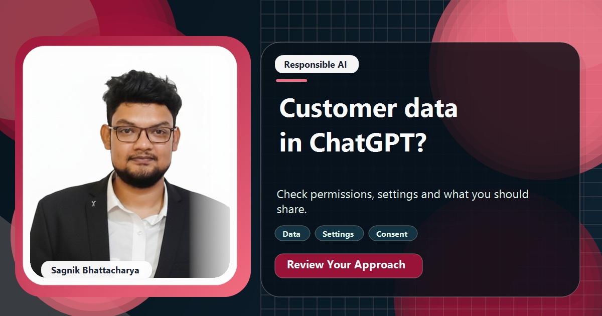 Coding Liquids tutorial cover featuring Sagnik Bhattacharya for Is It Safe to Put Customer Data Into ChatGPT?
